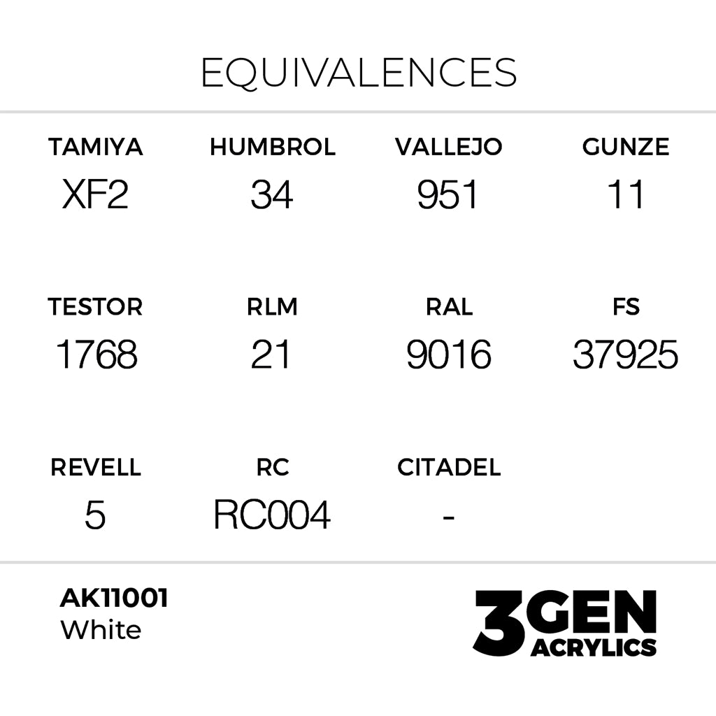 AK - White (18ml) - 3Gen Acrylics