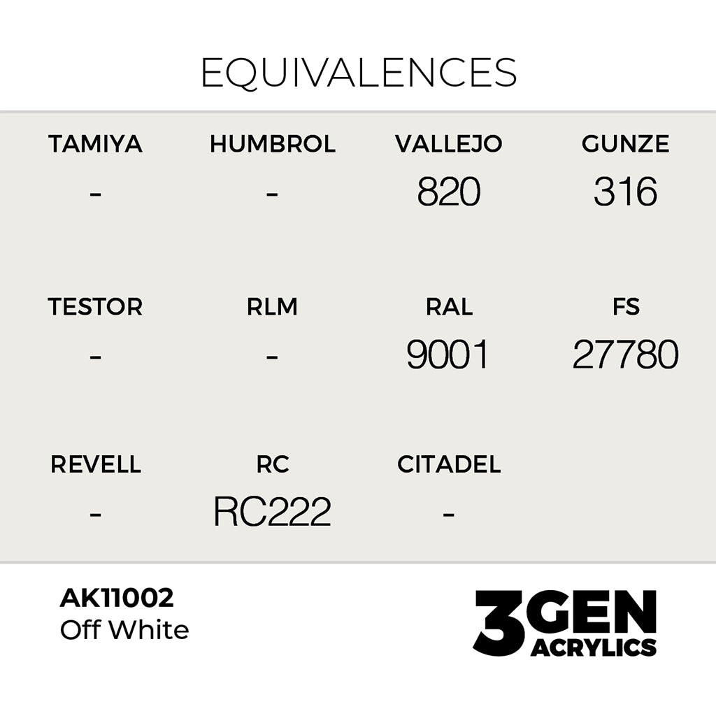 AK - Offwhite (18ml) - 3Gen Acrylics