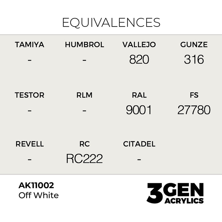 AK - Offwhite (18ml) - 3Gen Acrylics