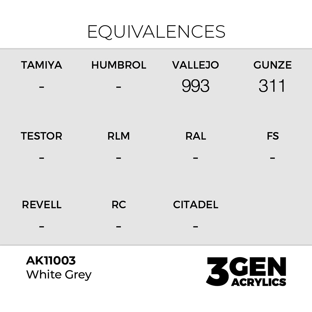 AK - White Grey (18ml) - 3Gen Acrylics