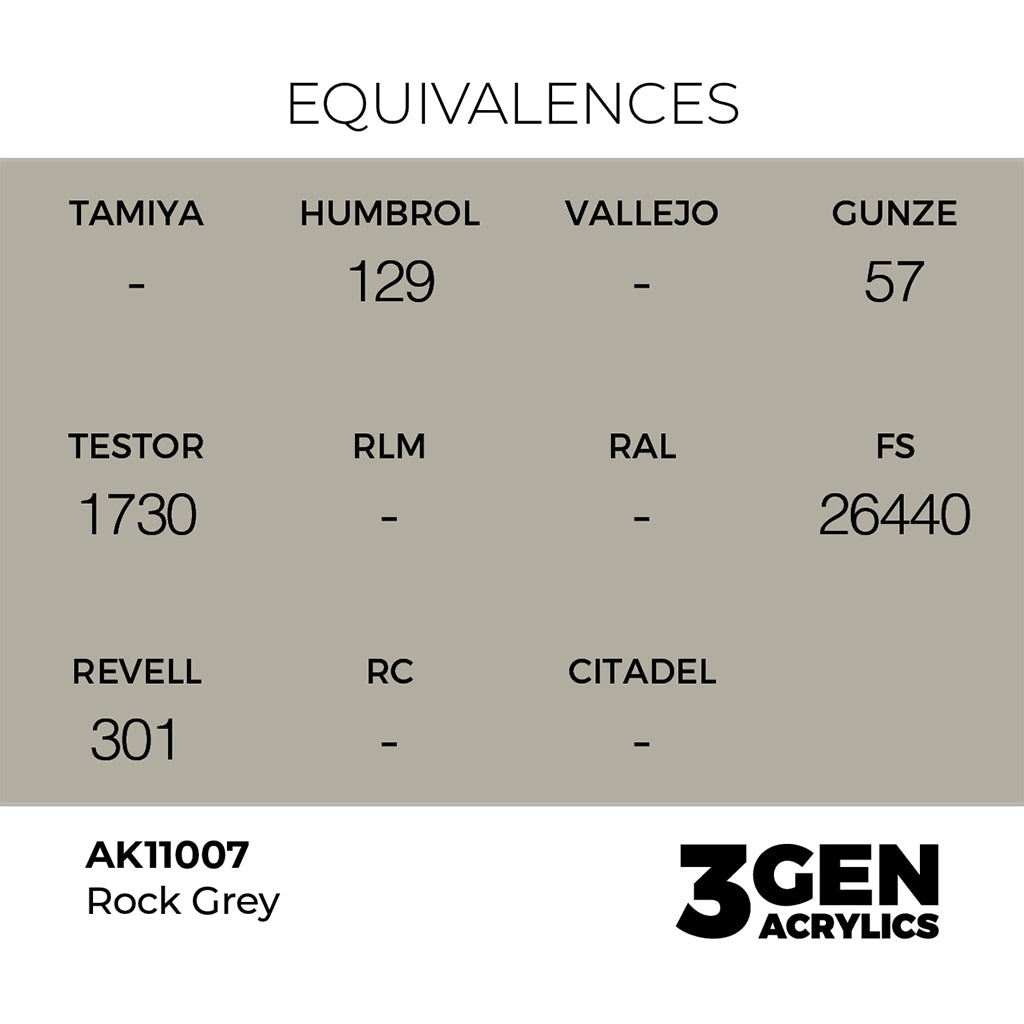 AK - Rock Grey (18ml) - 3Gen Acrylics
