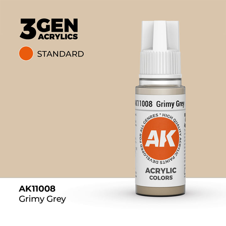AK - Grimy Grey (18ml) - 3Gen Acrylics