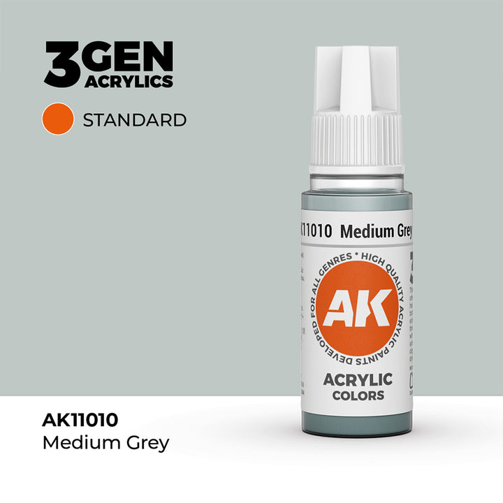 AK - Medium Grey (18ml) - 3Gen Acrylics