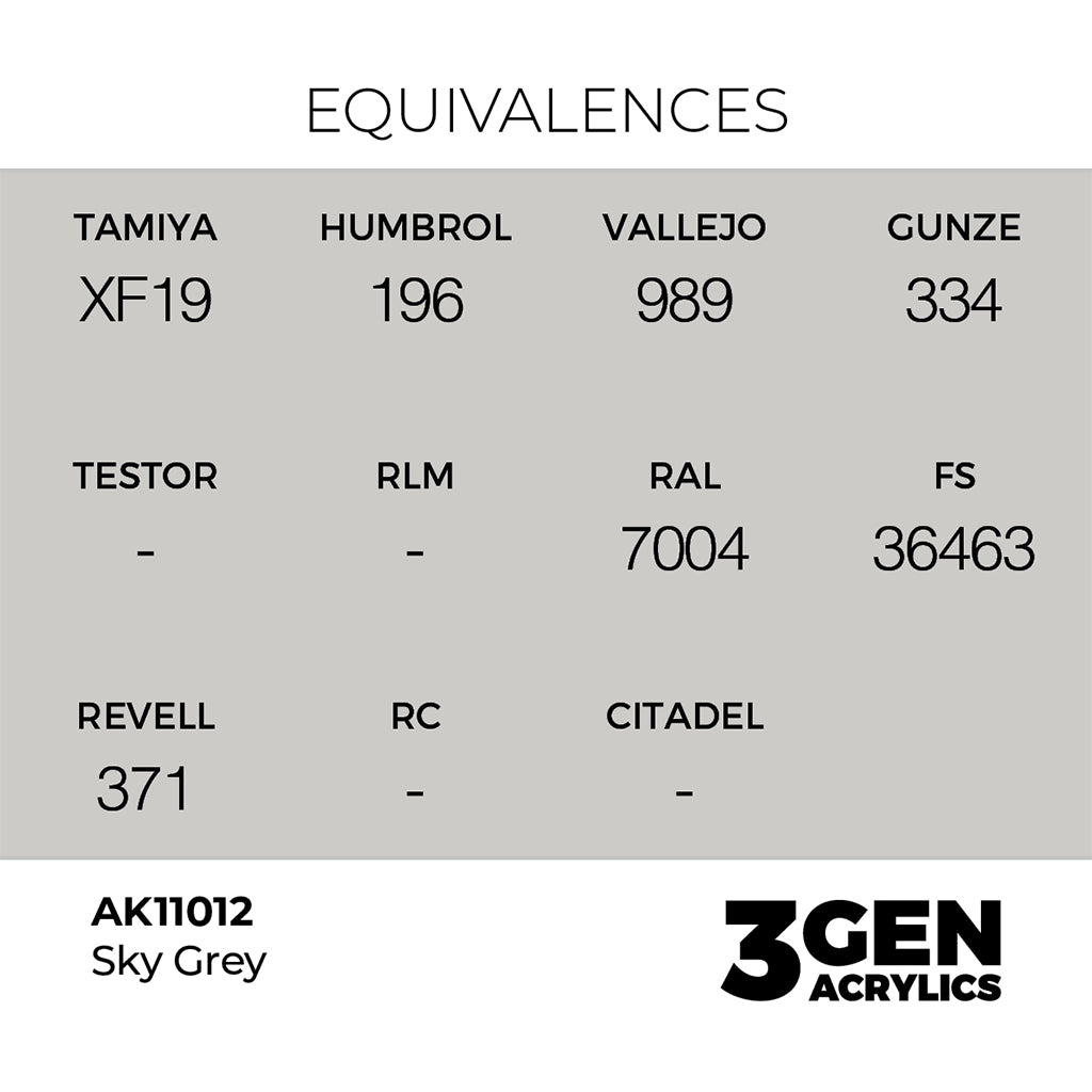 AK - Sky Grey (18ml) - 3Gen Acrylics