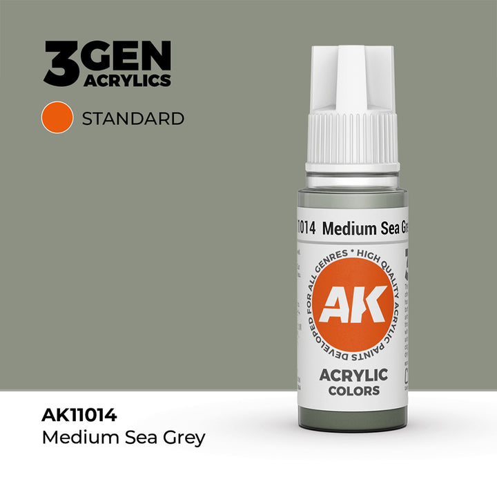 AK - Medium Sea Grey (18ml) - 3Gen Acrylics