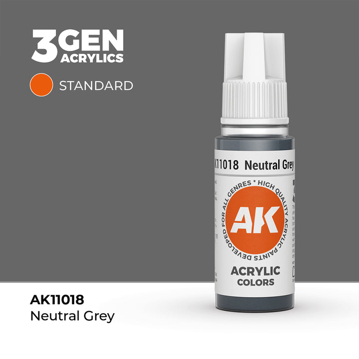 AK - Neutral Grey (18ml) - 3Gen Acrylics