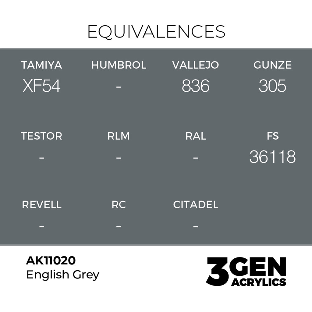 AK - English Grey (18ml) - 3Gen Acrylics