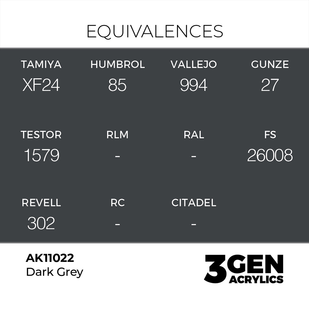 AK - Dark Grey (18ml) - 3Gen Acrylics