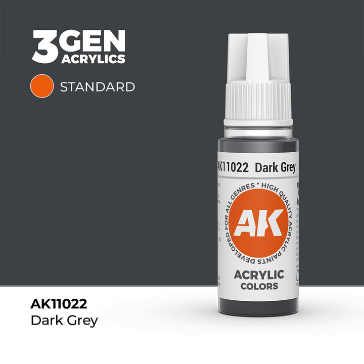 AK - Dark Grey (18ml) - 3Gen Acrylics