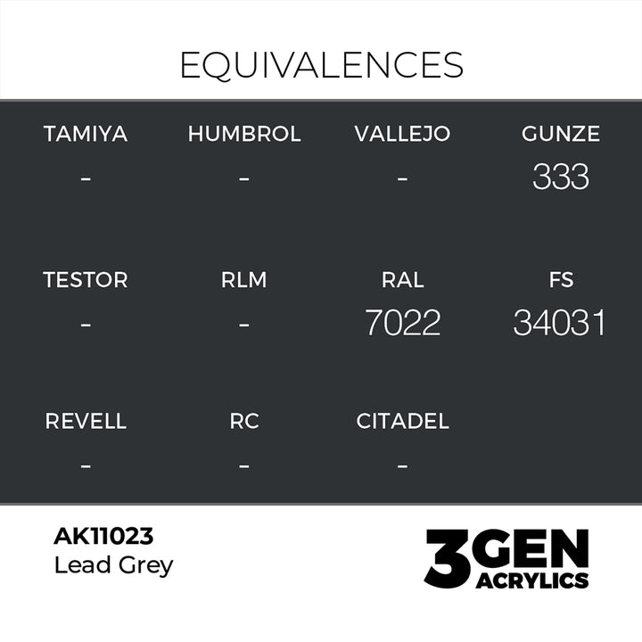 AK - Lead Grey (18ml) - 3Gen Acrylics