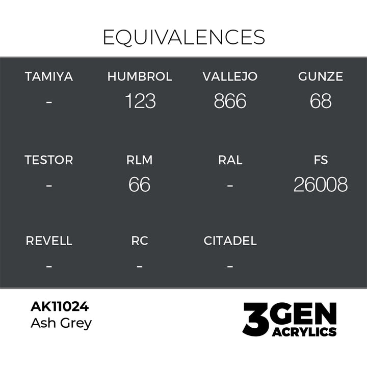 AK - Ash Grey (18ml) - 3Gen Acrylics