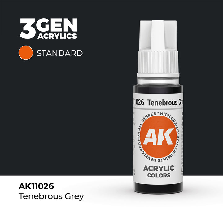 AK - Tenebrous Grey (18ml) - 3Gen Acrylics