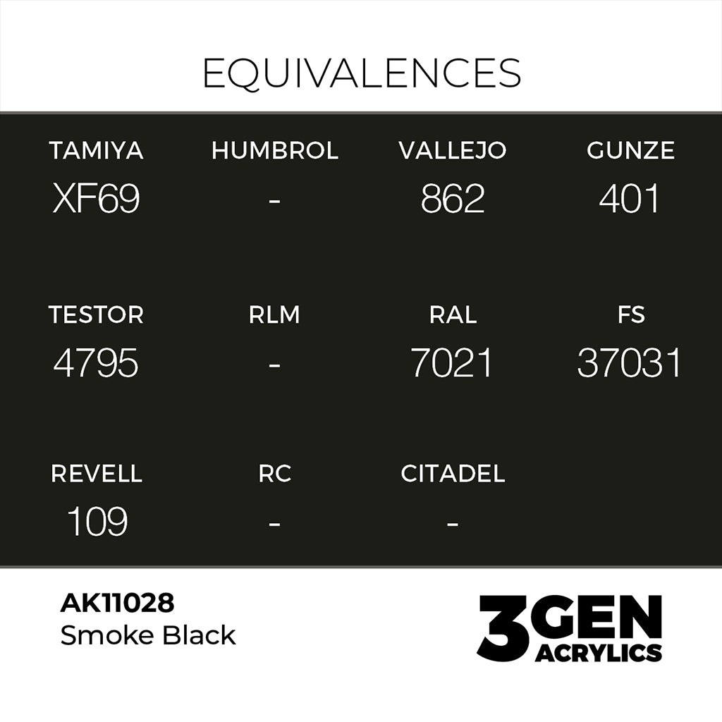 AK - Smoke Black (18ml) - 3Gen Acrylics