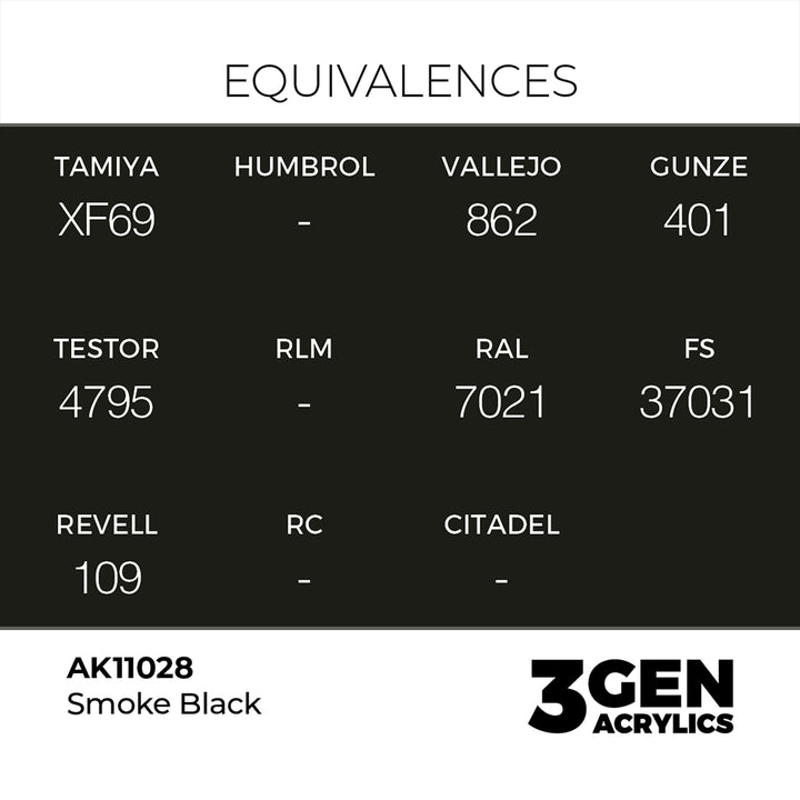 AK - Smoke Black (18ml) - 3Gen Acrylics