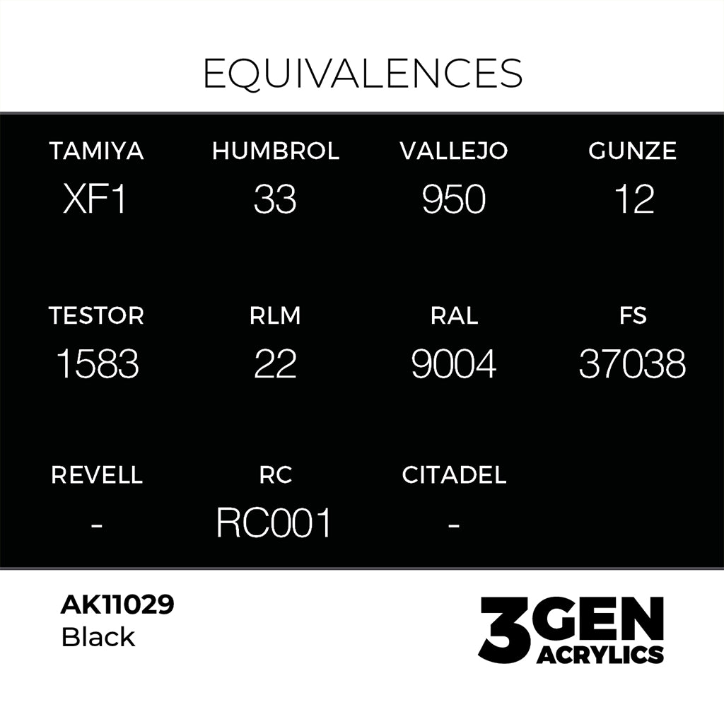 AK - Black (18ml) - 3Gen Acrylics