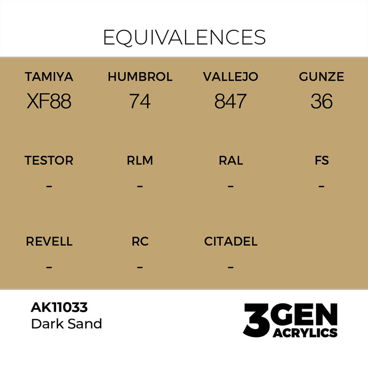 AK - Dark Sand (18ml) - 3Gen Acrylics
