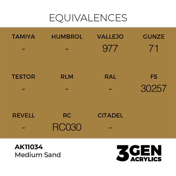 AK - Medium Sand (18ml) - 3Gen Acrylics