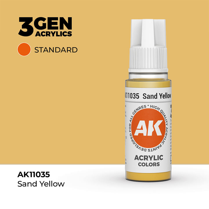 AK - Sand Yellow (18ml) - 3Gen Acrylics