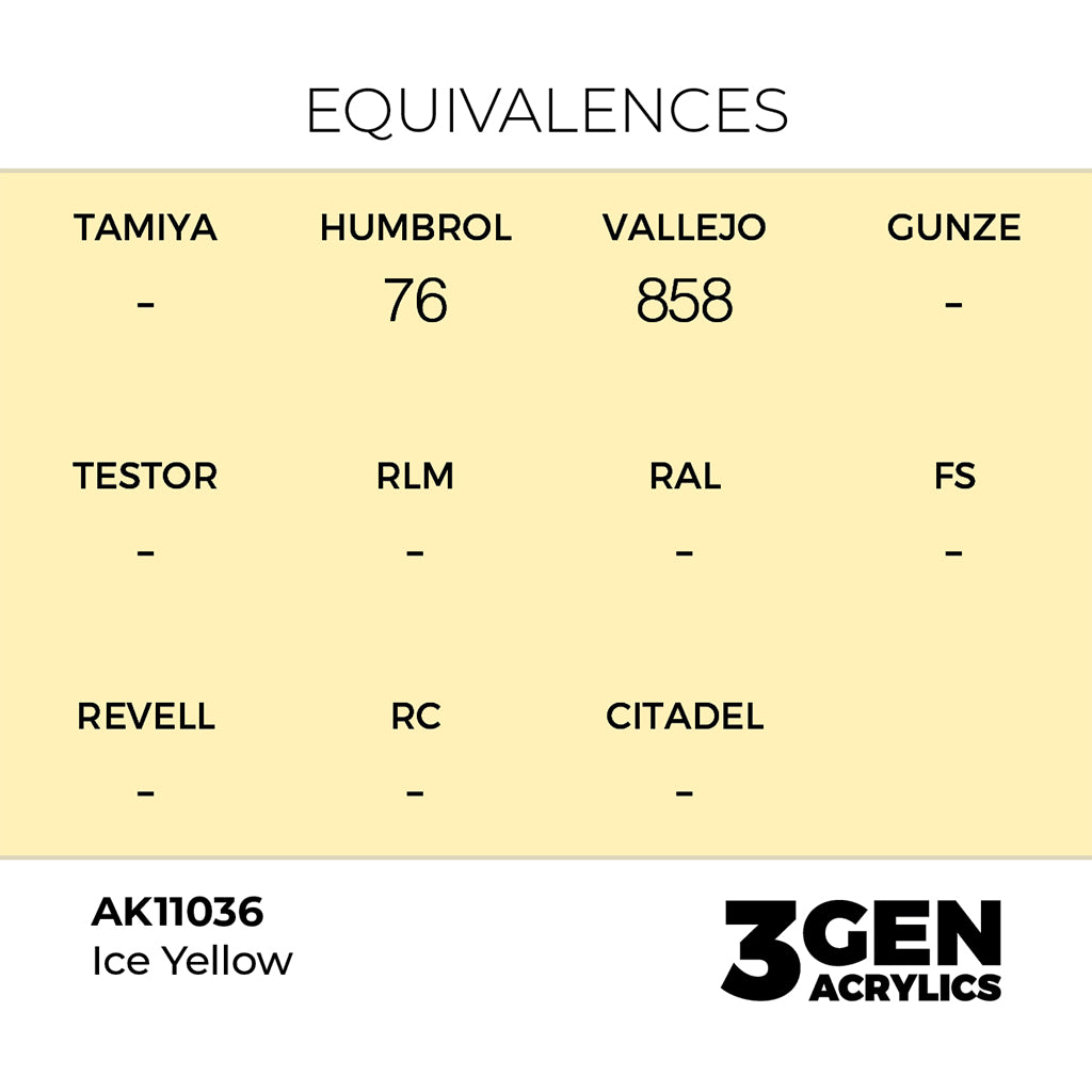 AK - Ice Yellow (18ml) - 3Gen Acrylics