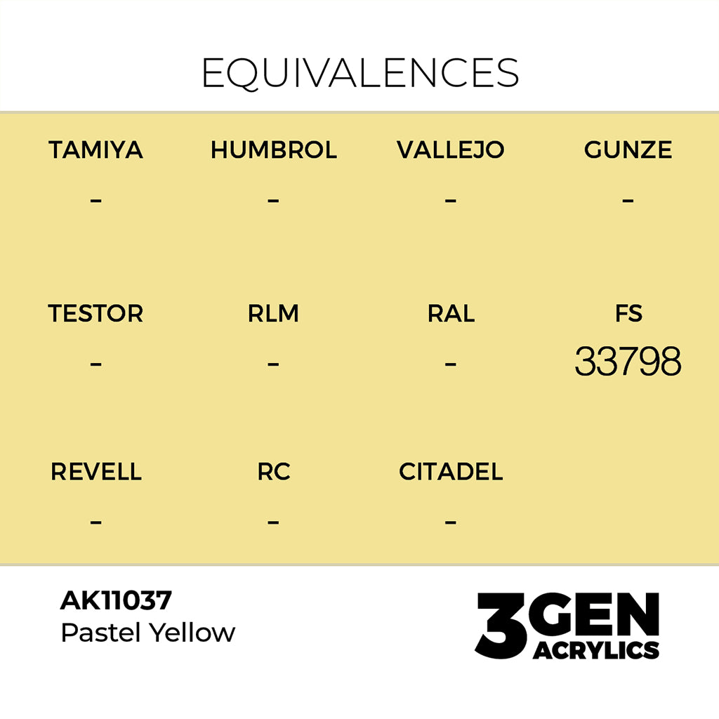 AK - Pastel Yellow (18ml) - 3Gen Acrylics