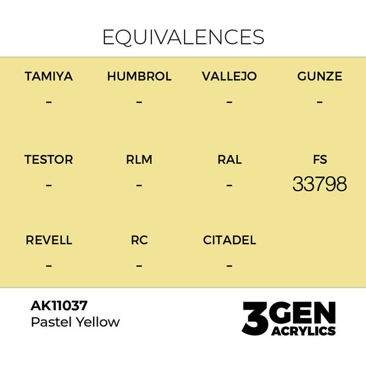 AK - Pastel Yellow (18ml) - 3Gen Acrylics