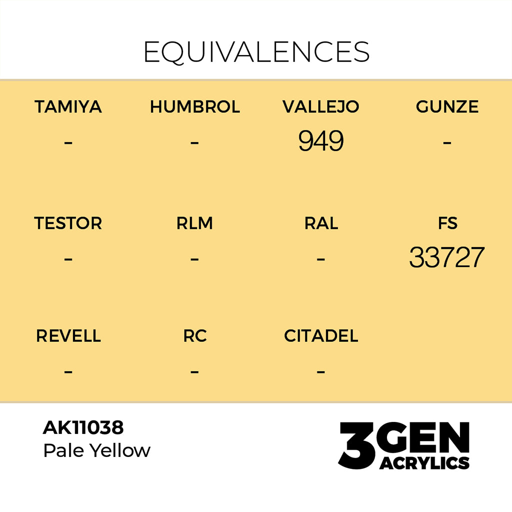 AK - Pale Yellow (18ml) - 3Gen Acrylics