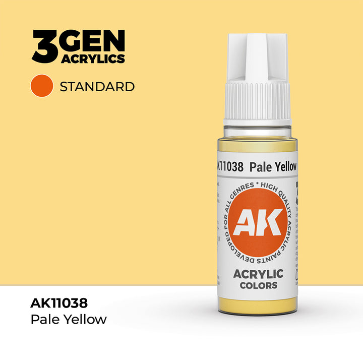 AK - Pale Yellow (18ml) - 3Gen Acrylics