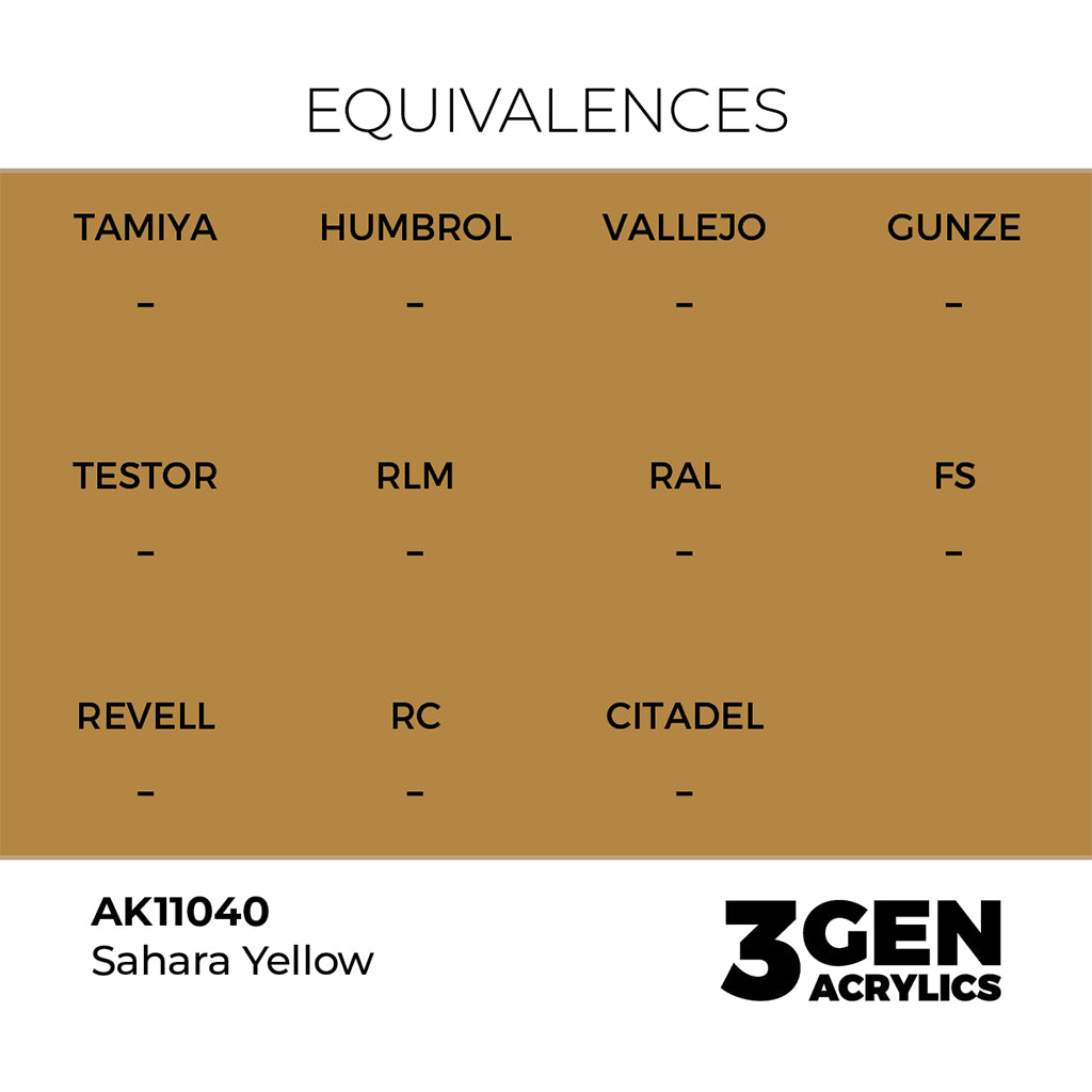 AK - Sahara Yellow (18ml) - 3Gen Acrylics