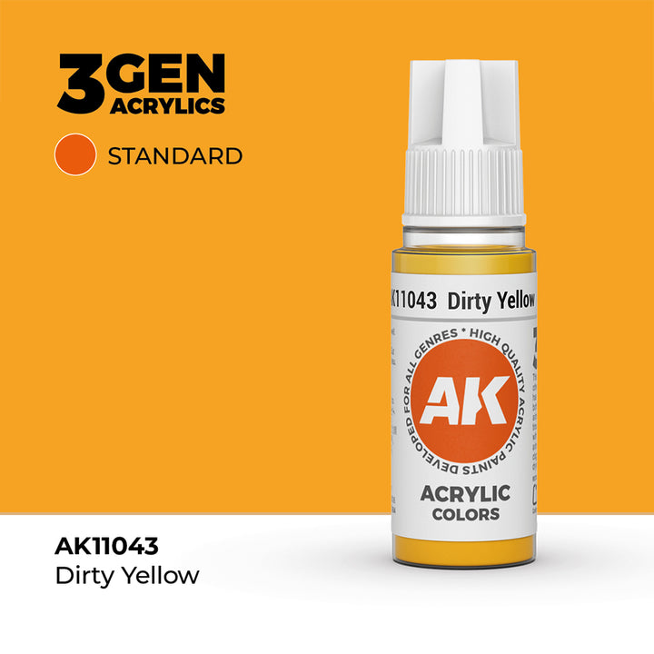 AK - Dirty Yellow (18ml) - 3Gen Acrylics