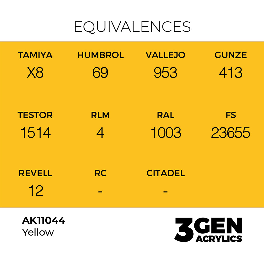 AK - Yellow (18ml) - 3Gen Acrylics