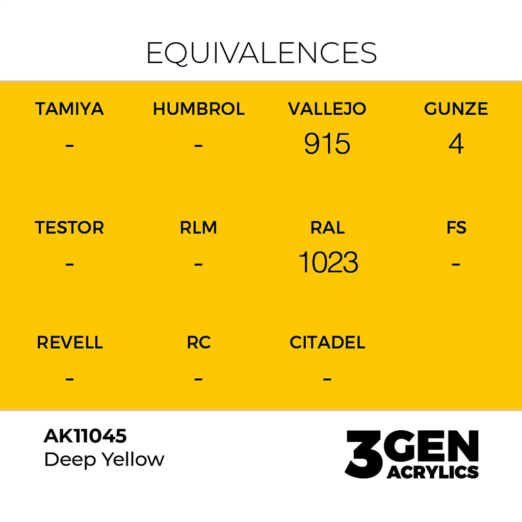 AK - Deep Yellow (18ml) - 3Gen Acrylics