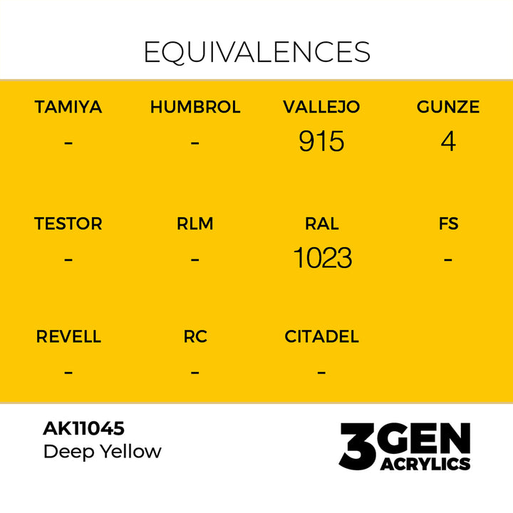 AK - Deep Yellow (18ml) - 3Gen Acrylics