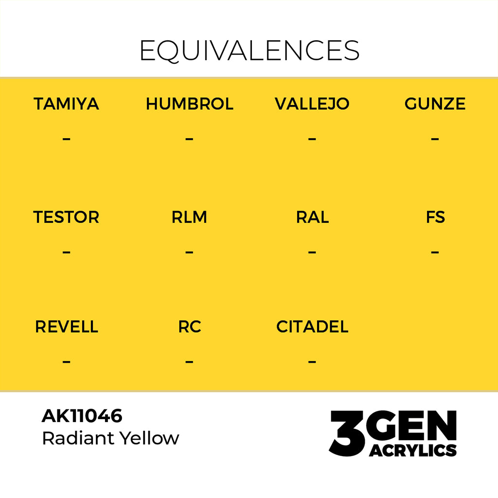 AK - Radiant Yellow (18ml) - 3Gen Acrylics