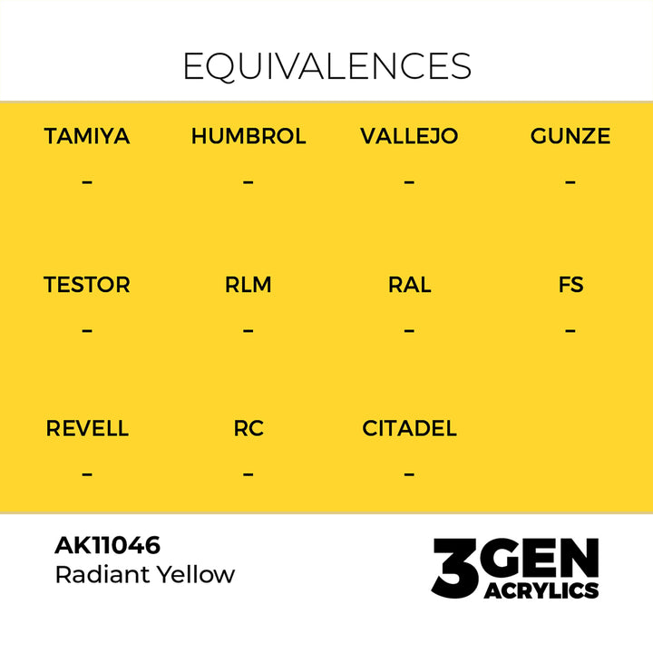 AK - Radiant Yellow (18ml) - 3Gen Acrylics