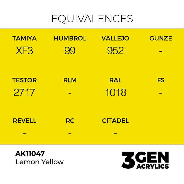 AK - Lemon Yellow (18ml) - 3Gen Acrylics