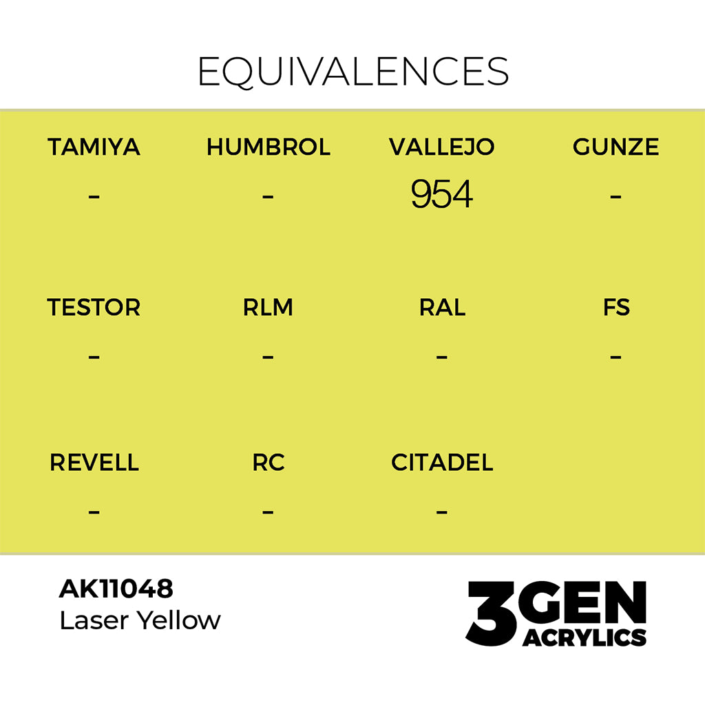 AK - Laser Yellow (18ml) - 3Gen Acrylics