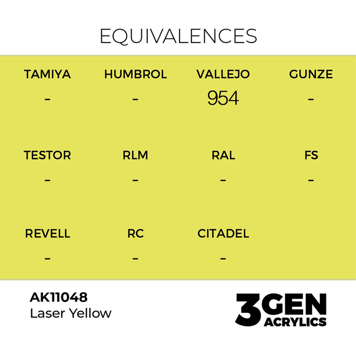 AK - Laser Yellow (18ml) - 3Gen Acrylics
