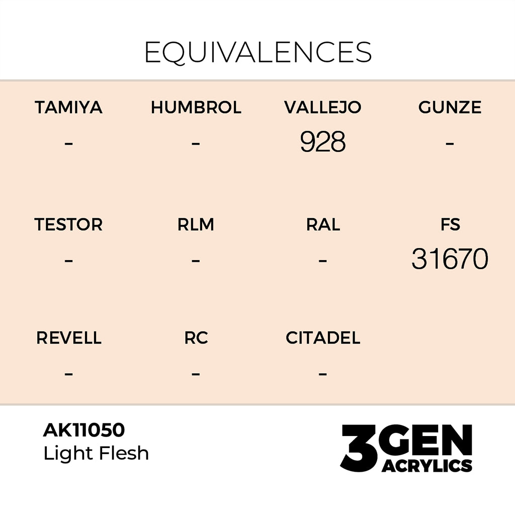 AK - Light Flesh (18ml) - 3Gen Acrylics