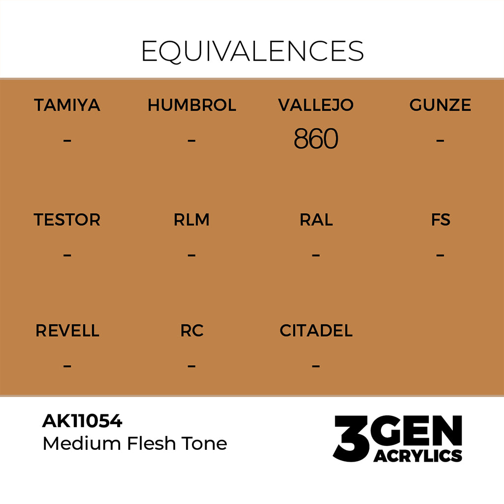AK - Medium Flesh Tone (18ml) - 3Gen Acrylics