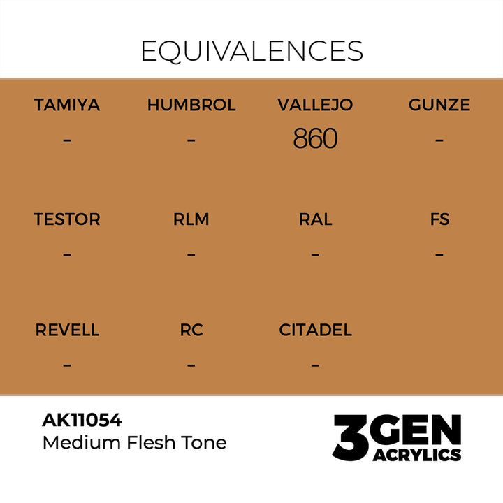 AK - Medium Flesh Tone (18ml) - 3Gen Acrylics