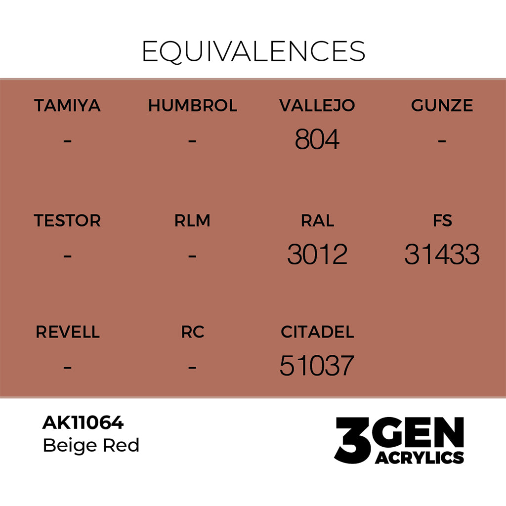 AK - Beige Red (18ml) - 3Gen Acrylics