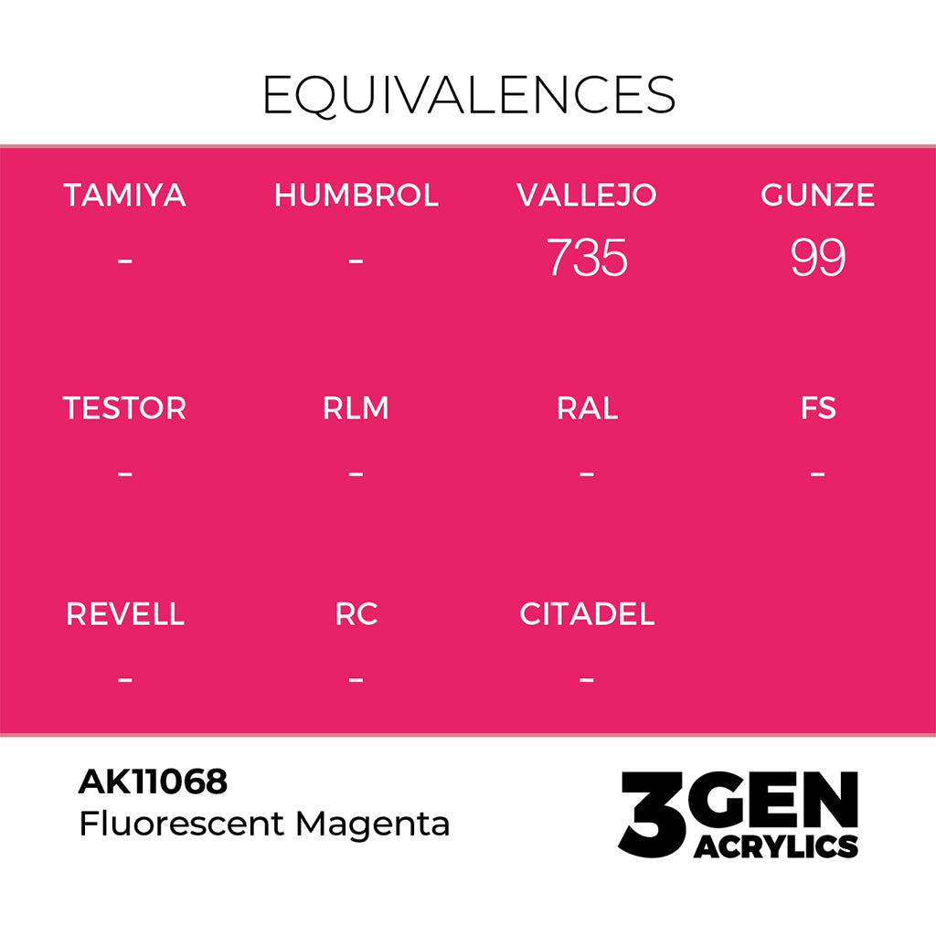 AK - Fluorescent Magenta (18ml) - 3Gen Acrylics