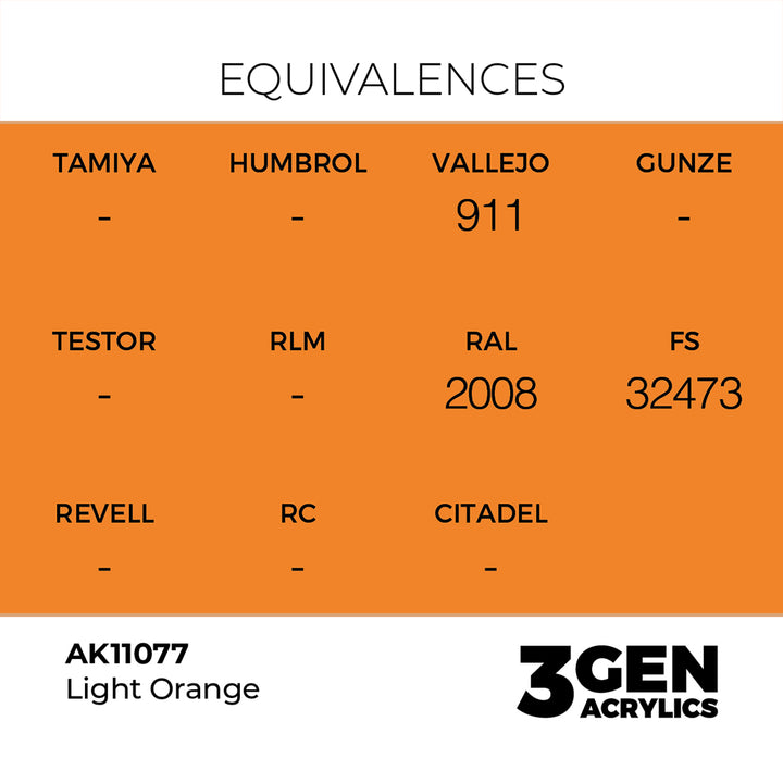 AK - Light Orange (18ml) - 3Gen Acrylics