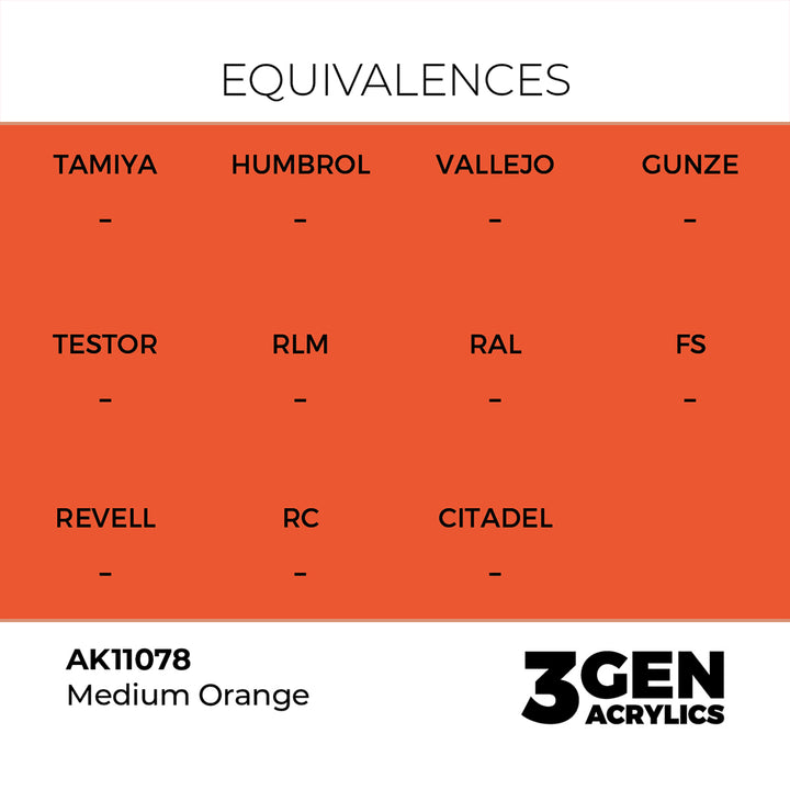 AK - Medium Orange (18ml) - 3Gen Acrylics