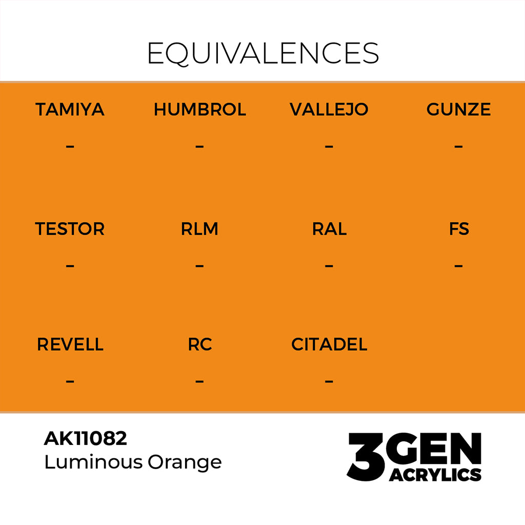 AK - Luminous Orange (18ml) - 3Gen Acrylics