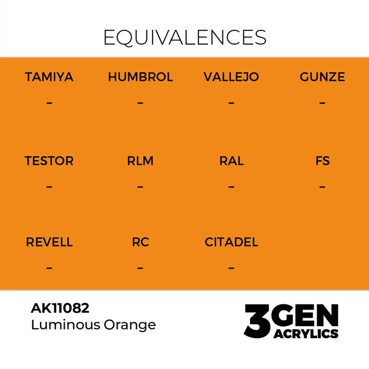 AK - Luminous Orange (18ml) - 3Gen Acrylics