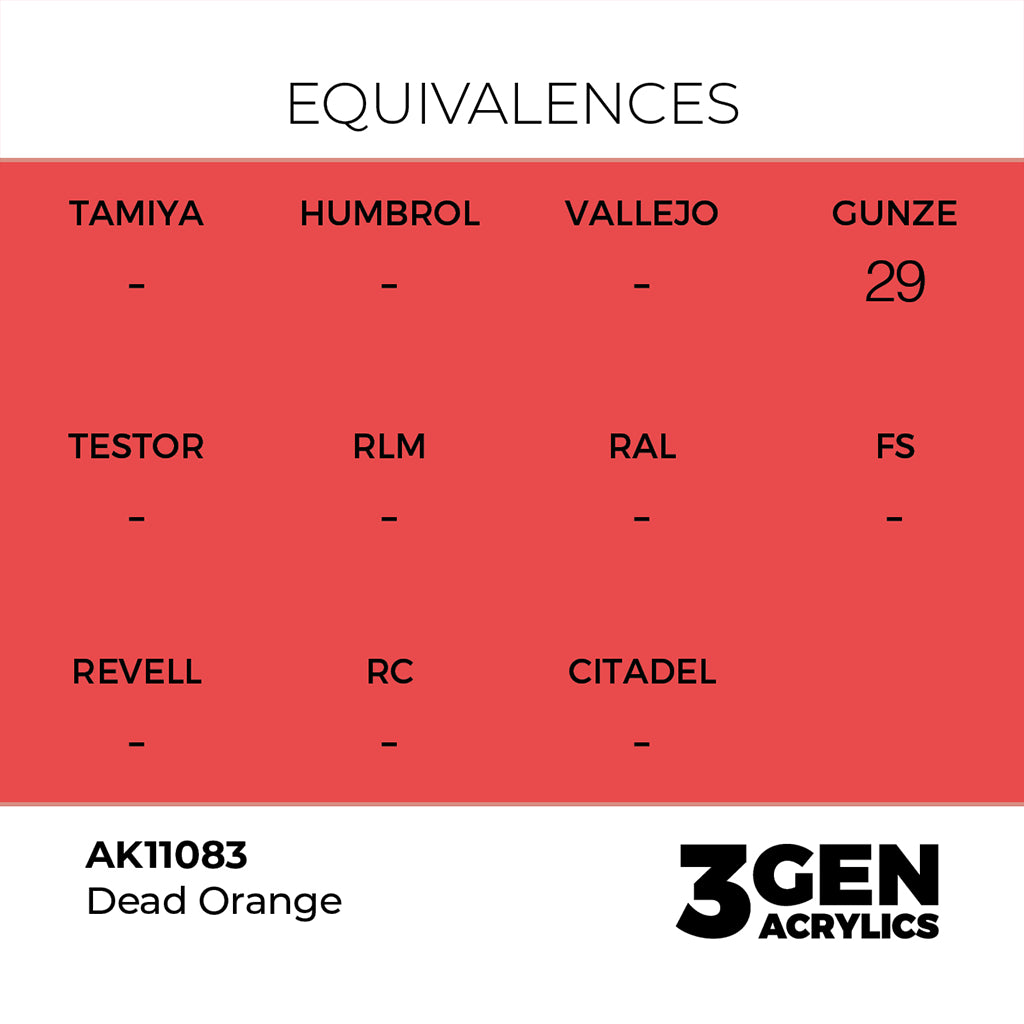 AK - Dead Orange (18ml) - 3Gen Acrylics