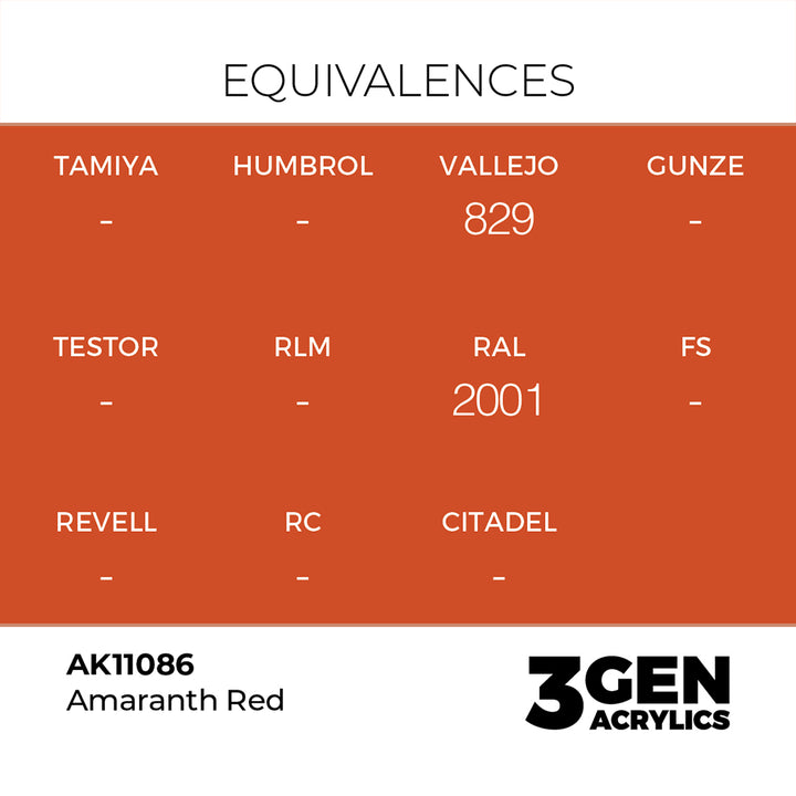 AK - Amaranth Red (18ml) - 3Gen Acrylics