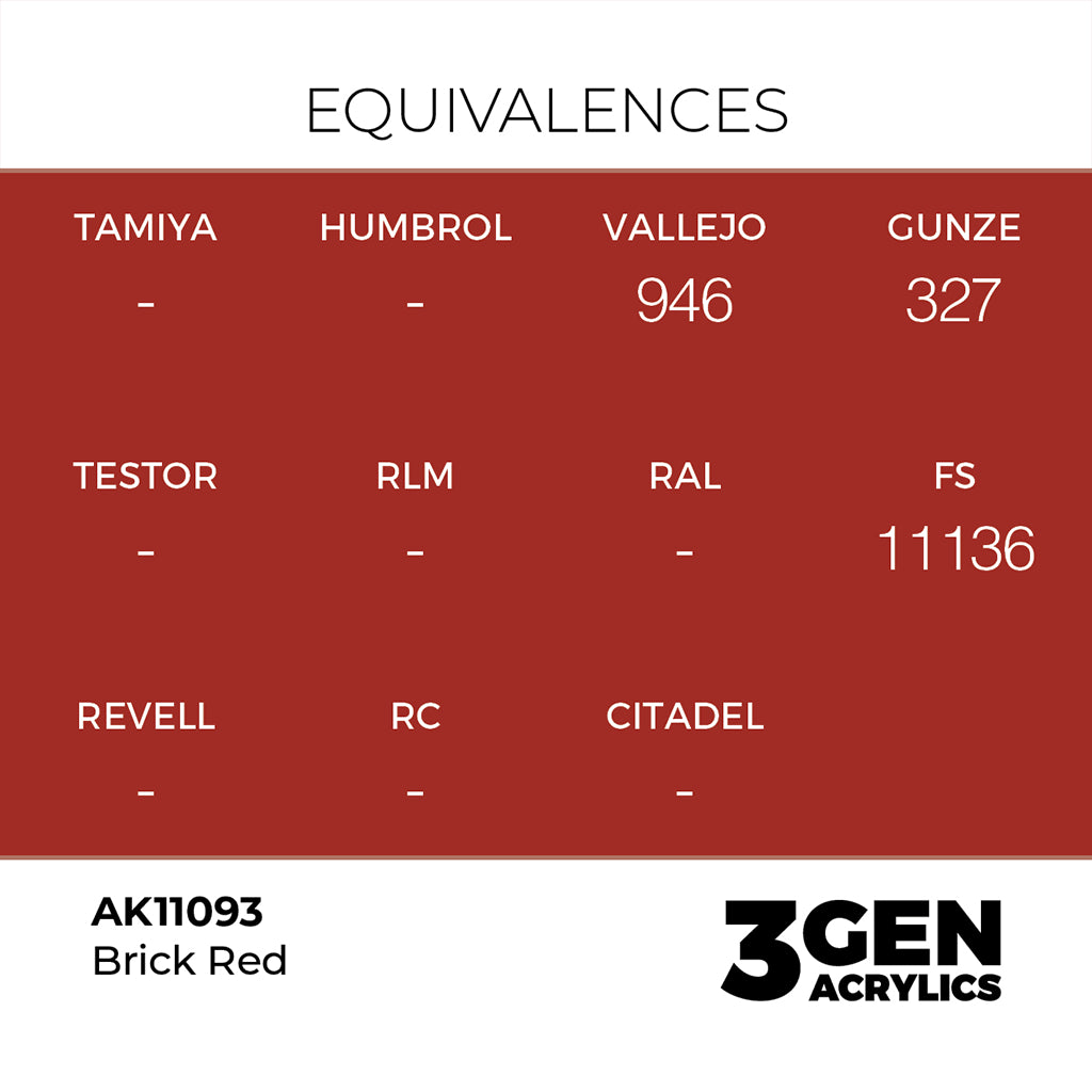 AK - Brick Red (18ml) - 3Gen Acrylics
