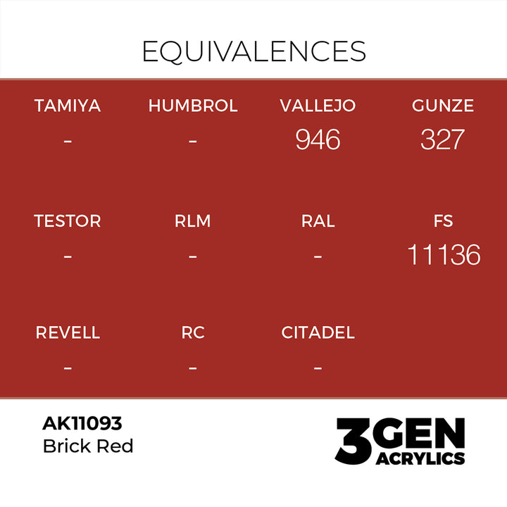 AK - Brick Red (18ml) - 3Gen Acrylics